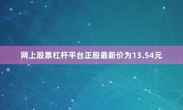 网上股票杠杆平台正股最新价为13.54元